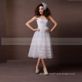 Elegant plain A line sweet heart with a lovely handmade feather flower wedding dress